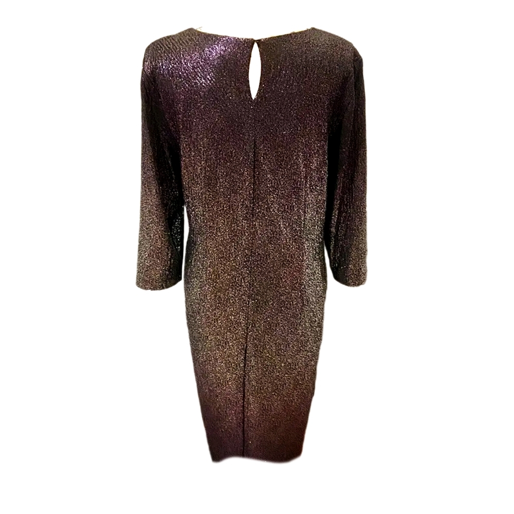 Purple Ombre Metallic Cocktail Dress V Neck 26/28 Lane Bryant New With T… - Picture 8 of 10